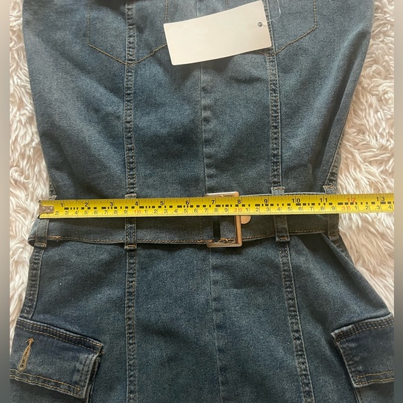 Denim strapless dress - Picture 4 of 6